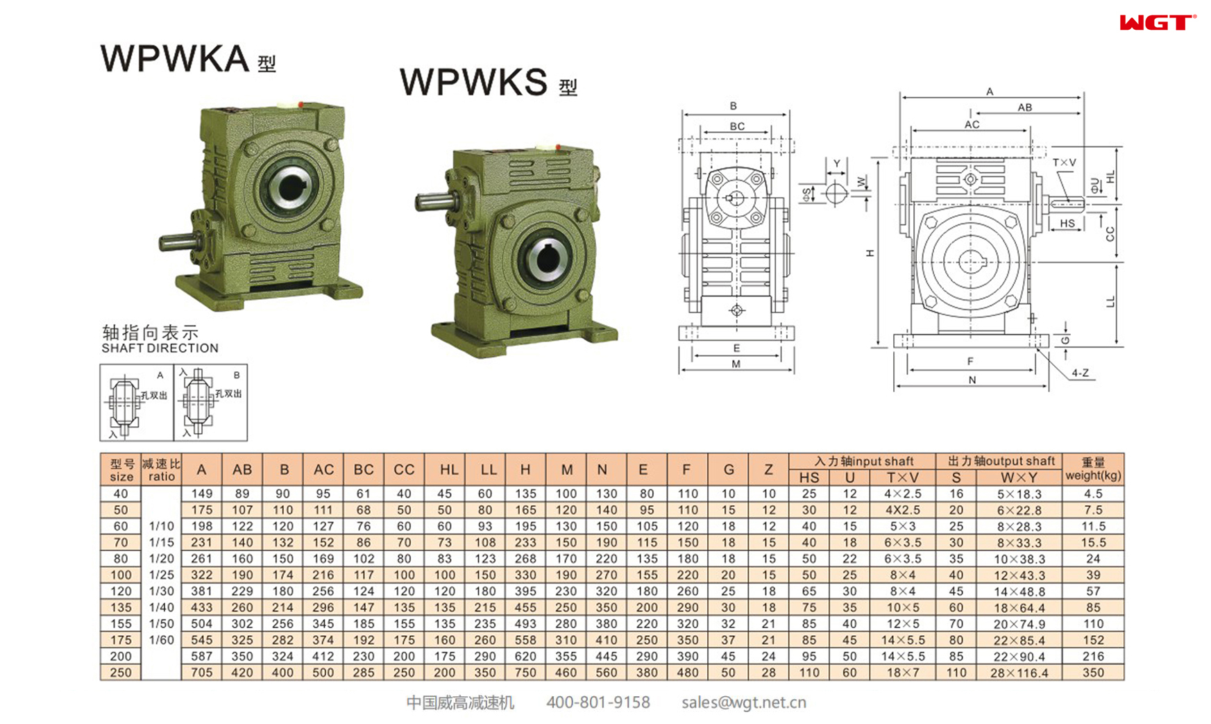 WPWKA WPWKS80 蜗轮减速机 万向减速机