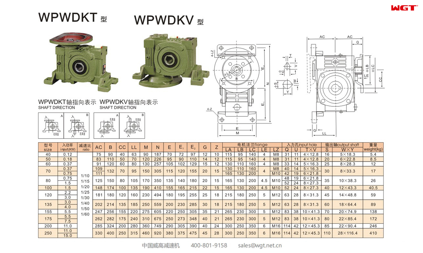 WPWDKT WPWDKV200 蜗轮减速机 万向减速机