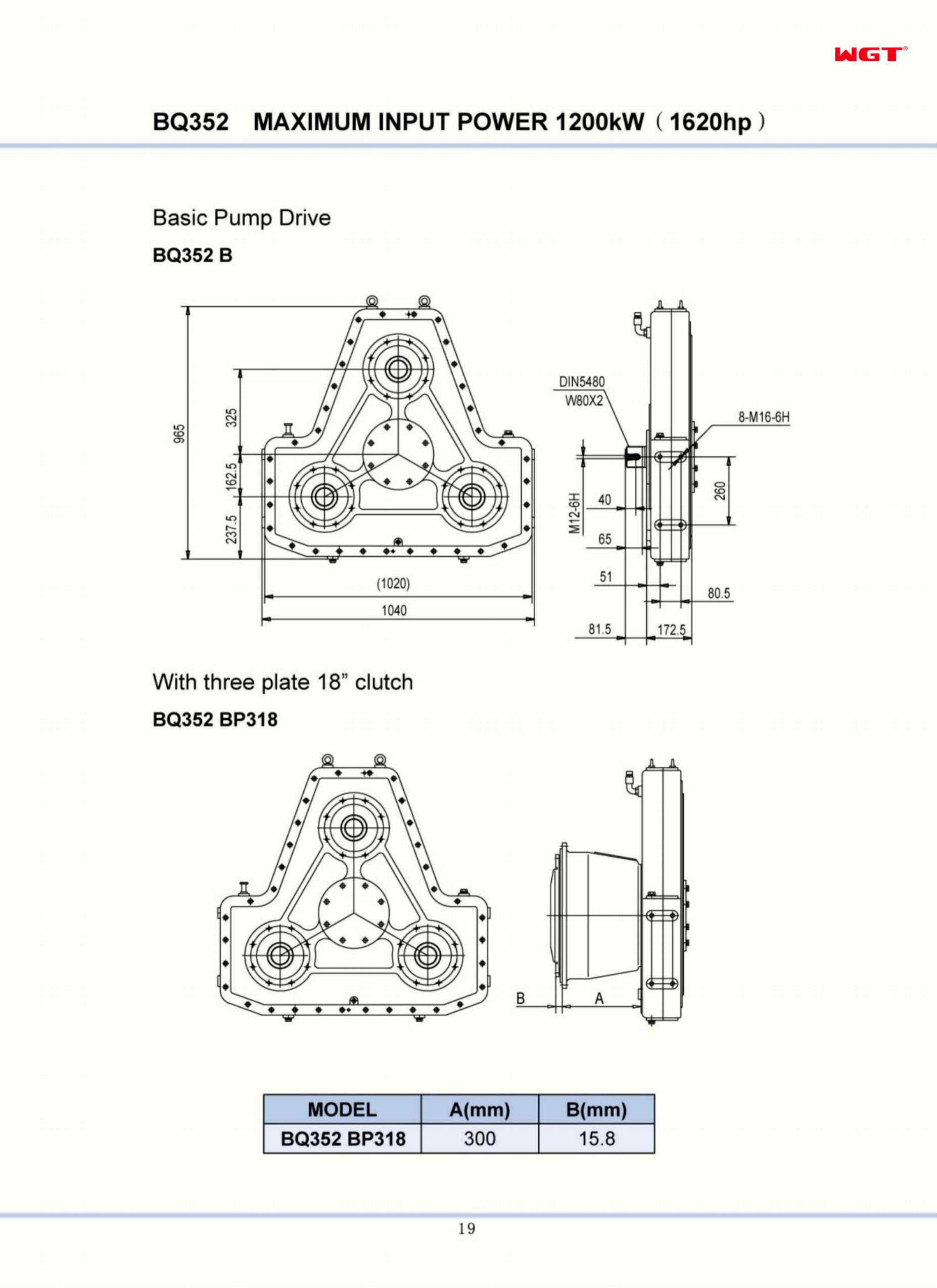 BQ352 高达 1200kW(1620hp)