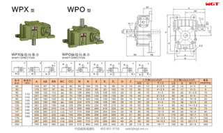 WPX40蜗轮蜗杆减速机单速减速机
